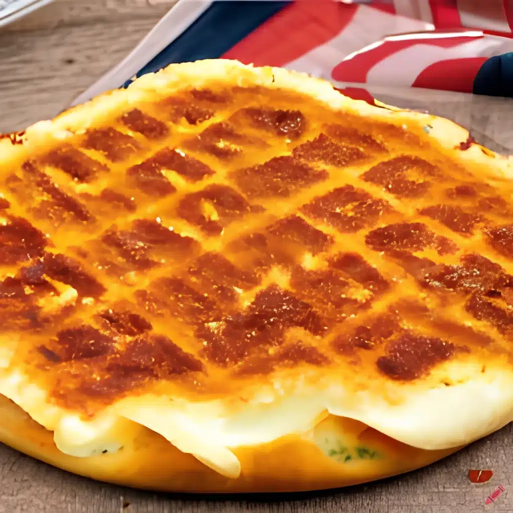 Chaffle de pizza cetogénica gofre keto