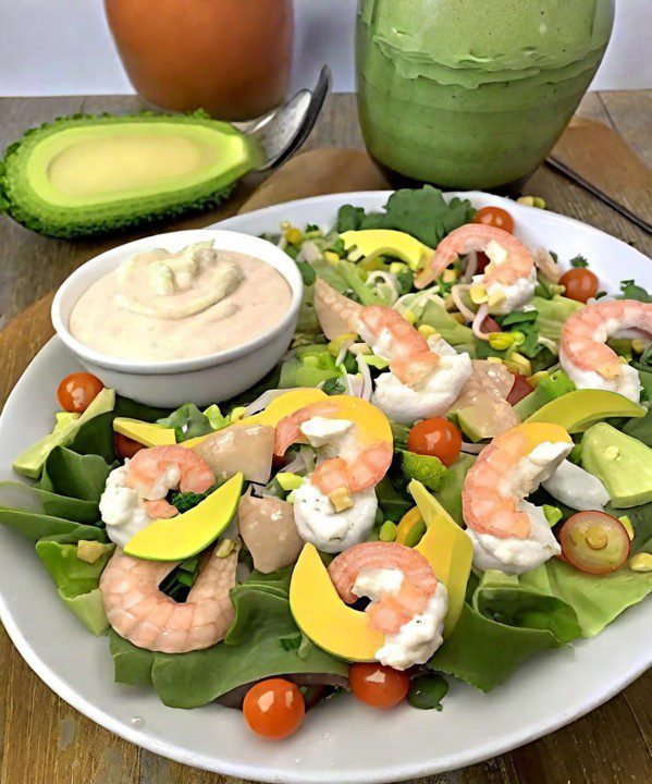 Ensalada de Gambas y Aguacate